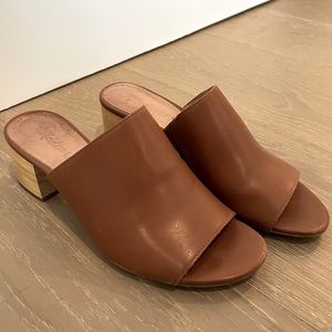 Madewell Brown Leather Mules